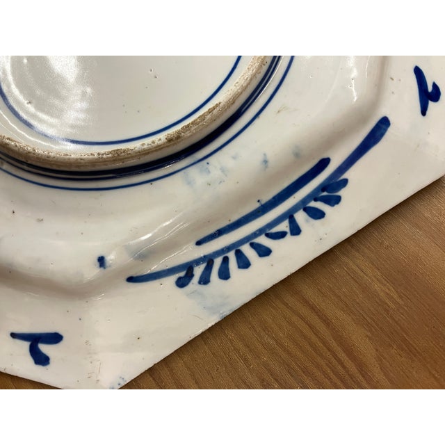 Arita Amari Blue on White Charger Japanese 20th Century For Sale In Boston - Image 6 of 6