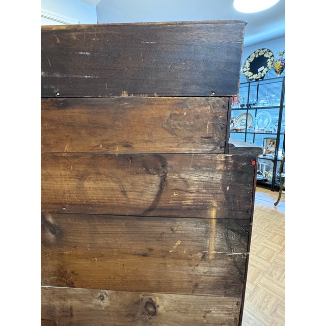 American Late Classical Flame Mahogany Chest of Drawers With Glove Boxes, Circa 1840 For Sale - Image 10 of 12