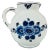 Late 20th Century Blue Delft Pitcher With Floral Pattern For Sale
