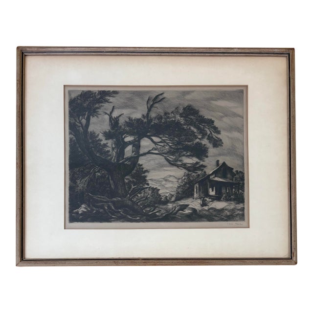Sam Thal (1903-1964) Fine Drypoint Etching, Framed For Sale