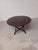 Danish Circular Handcrafted Foldable Mahogany Coffee Table, 1960s For Sale - Image 3 of 11