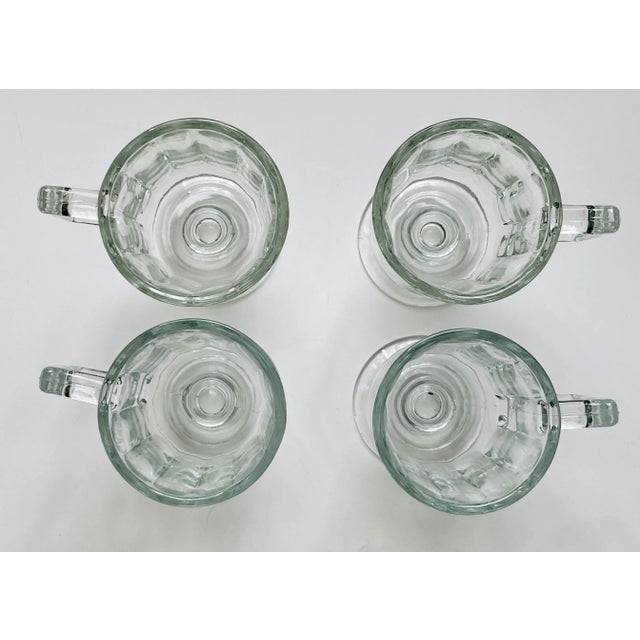 Late 20th Century Late 20th Century Indiana Glass Optic Glass Irish Coffee Mugs- Set of 4 For Sale - Image 5 of 13