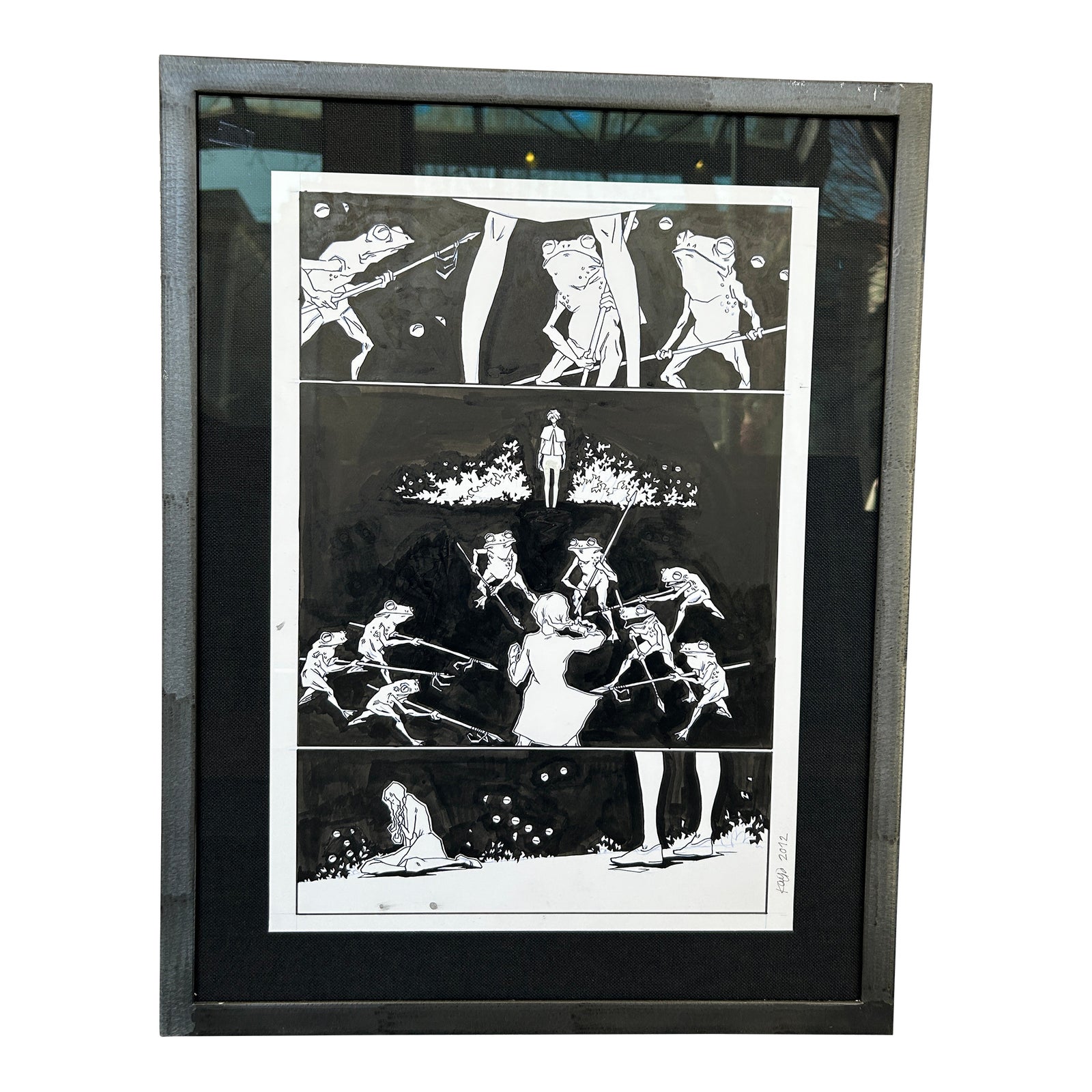 Run Freak Run Original Ink Comic Frames | Chairish