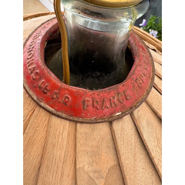 Rustic European Antique Crated French Demijohn Lamps - a Pair For Sale - Image 3 of 10