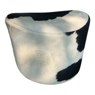 Cowhide Swivel Ottoman For Sale