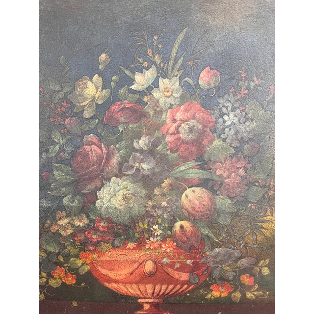 Antique Hand Painted Fireplace Screen For Sale - Image 4 of 11