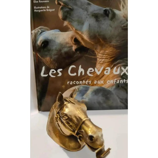 1960s Ted Arnold Ltd. Brass Tone Metal Horse Head Tape Dispenser For Sale - Image 10 of 10