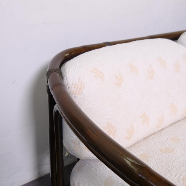 Vintage Two-Seater Bamboo Sofa with Cushions, 1950s For Sale - Image 13 of 18