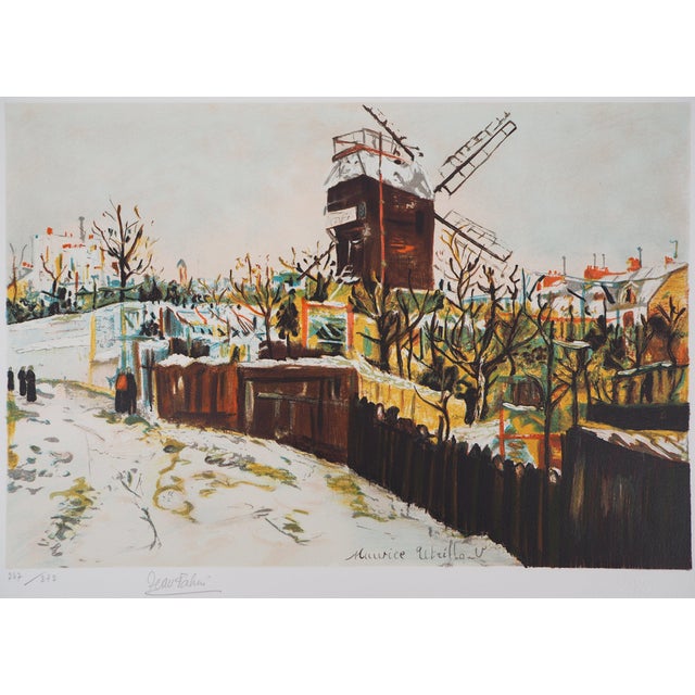 Maurice Utrillo, Moulin de la Galette in Montmartre, Lithograph For Sale