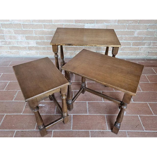 Nesting Tables, 1980s, Set of 3 For Sale - Image 3 of 12