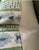 Kravet One Pair of James Stripe Down and Feather Denim Blue and Green Print Kravet White Denium Back For Sale - Image 4 of 4
