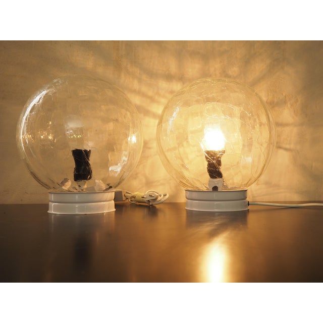 Mid-Century Globe Table Lamps, 1970s, Set of 2 For Sale - Image 9 of 14