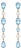 Topaz & Pearl Drop Multi-Shape Earrings, Silver, Gold, Pair For Sale