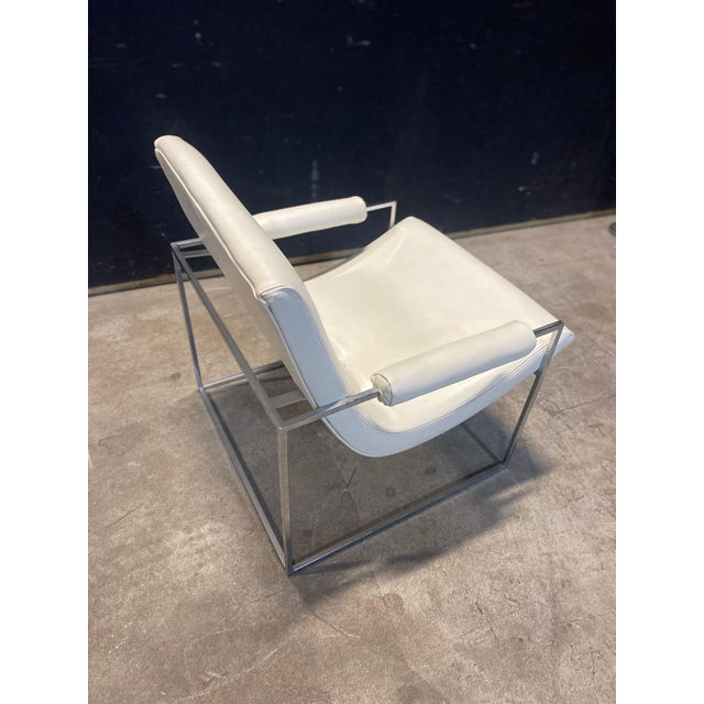 Plastic 1970s Scoop Chair Attributed to Milo Baughma With the Thinline Chrome Frame For Sale - Image 7 of 7