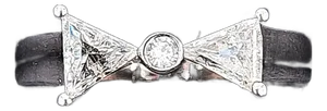 0.64 Bow Tie Diamond Ring Size 6.25