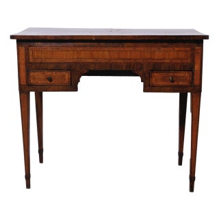 Louis XVI Style Wall-Mounted Writing Desk in Veneered and Inlaid Wood For Sale