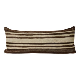 Striped Bohemian Bedding Wool Kilim Pillow Cover For Sale