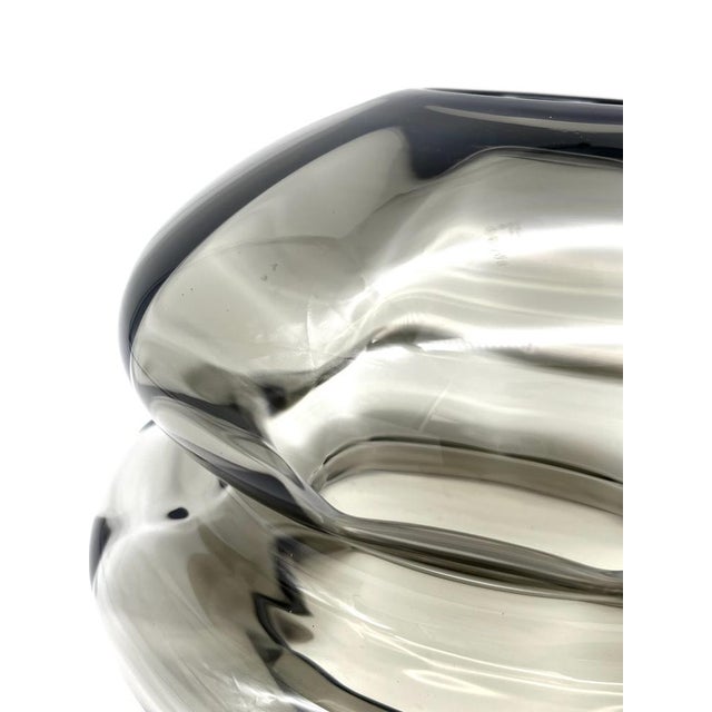 Large Space Age Smoked Glass and Chrome Ceiling Light from Hillebrand Leuchten, Germany, 1970s For Sale - Image 15 of 18