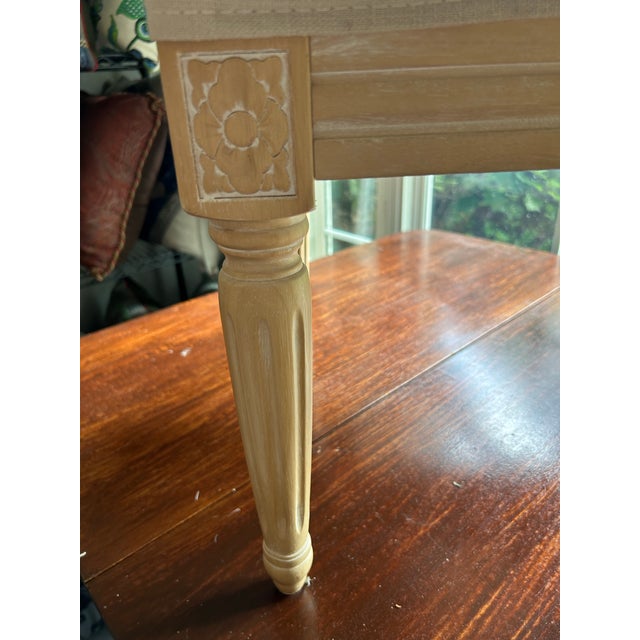 Gustavian (Swedish) Gustavian Style Upholstered Stool For Sale - Image 3 of 4