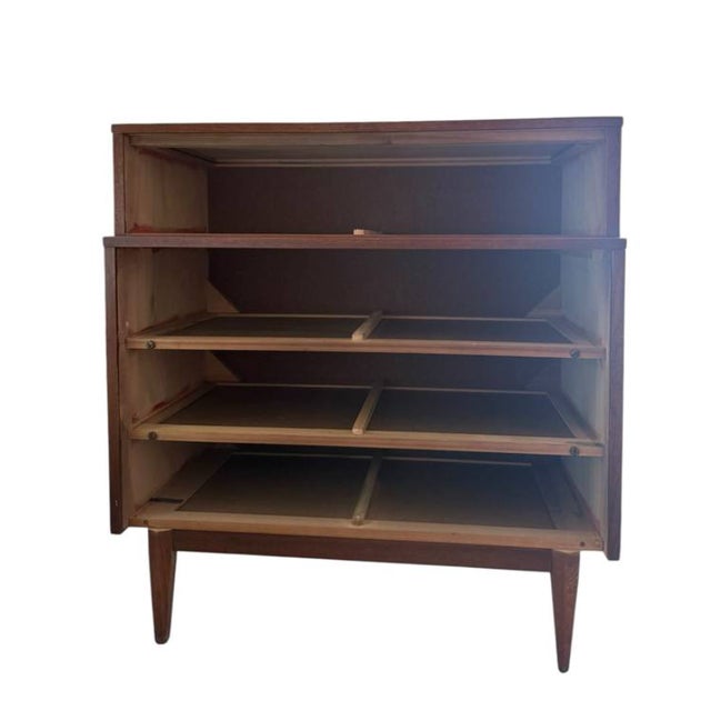 Vintage Lane High Boy Dresser Bureau Solid Maple MCM 40.5x18x38” For Sale - Image 11 of 14