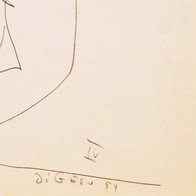 Signed lower right, 'Di Gesu' for Victor Di Gesu (American, 1914-1988), dated 1954 and inscribed with roman numeral, '4';...