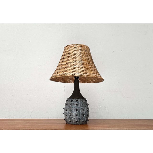 Mid-Century Modern Danish Studio Pottery Table Lamp from Jette Hellerøe, 1960s For Sale - Image 14 of 18