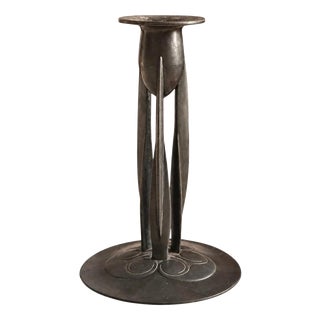 Tudric Pewter Pattern 0223 Candlestick by Archibald Knox for Liberty & Co., 1902 For Sale