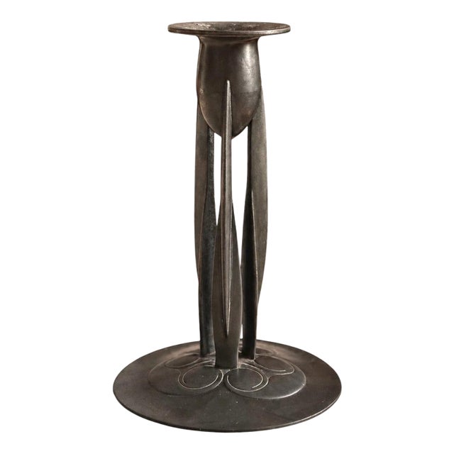Tudric Pewter Pattern 0223 Candlestick by Archibald Knox for Liberty & Co., 1902 For Sale
