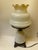 This exquisite mid-century electric parlor lamp beautifully revives the romanticism of the Victorian "Gone With the Wind"...
