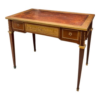 Antique Directoire Style Bronze Mounted Petit Writing Table Desk For Sale
