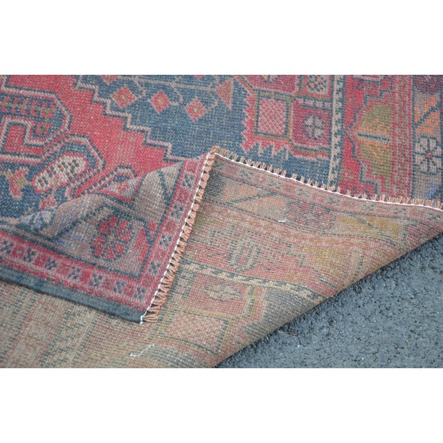 1960s Antique Handwoven Oushak Wool Rug - 4′5″ × 8′8″ For Sale - Image 5 of 6
