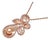 Late 20th Century 18K Rose Gold Champagne Diamond Pearl Pendant Necklace For Sale