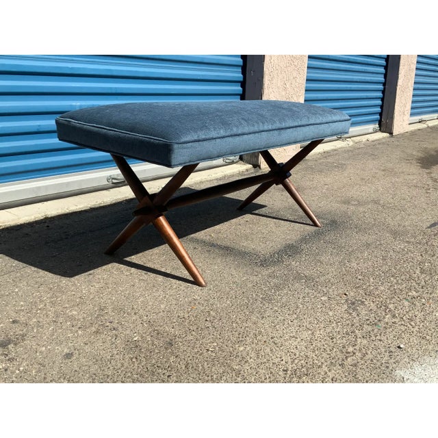 Modern Medellin Mid-Century Style Bench For Sale - Image 4 of 5