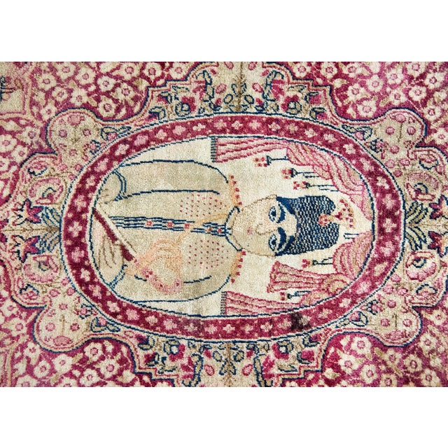 Early 20th Century Persian Pictorial Lavar Kirman Rug For Sale In Chicago - Image 6 of 15