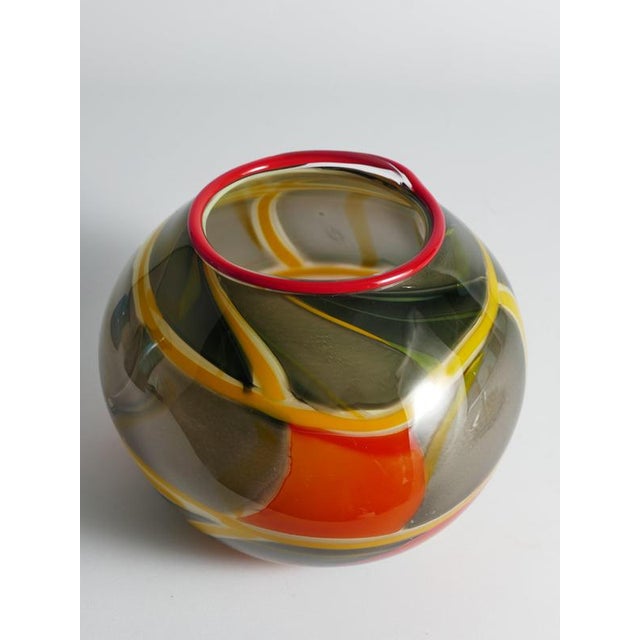 Large Studio Glass Lidded Jar by Ragnar Klenell, Sweden, 2012 For Sale - Image 18 of 18