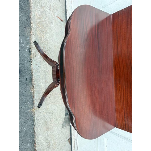 Wood Mid 20th Century Federal Duncan Phyfe Style Mahogany Flip Top Card Game Table /Console Table by J B Van For Sale - Image 7 of 18