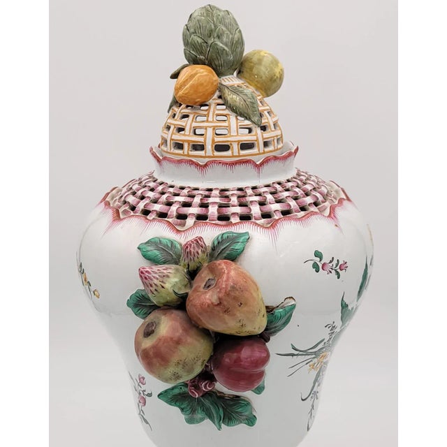 Circa 1960 Large Italian Pottery Covered Jars, a Pair For Sale In San Francisco - Image 6 of 13