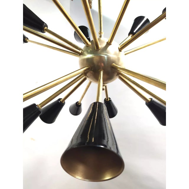 Sputnik Brass Ceiling Lamp, 1950s For Sale - Image 4 of 9