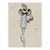Vintage French Fashion Art Print – Pale Blue Art Deco Illustration, 24" X 32" For Sale
