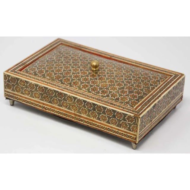 Moorish Decorative Sadeli Micro Mosaic Inlaid Jewelry Box For Sale - Image 10 of 11