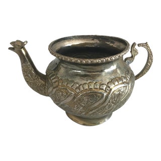 Vintage Turkish Brass Tea Kettle For Sale