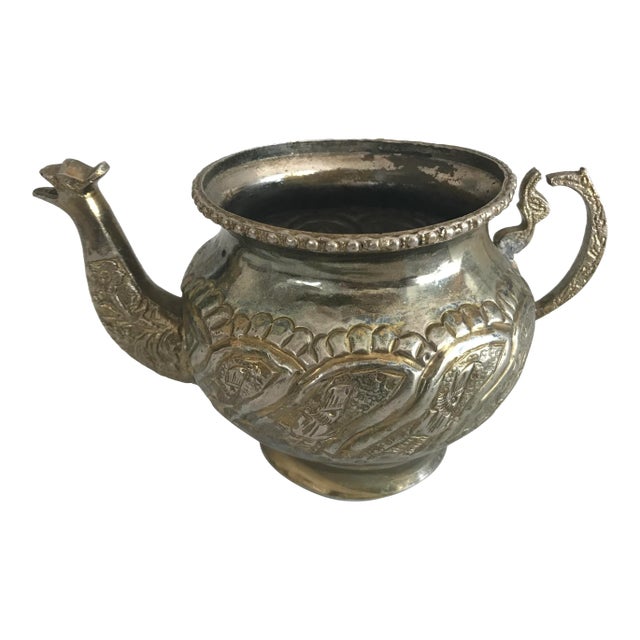 Vintage Turkish Brass Tea Kettle For Sale