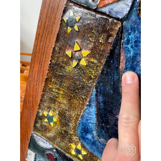 Ceramic Madonna Painting by Alain di Bin, 1960s For Sale - Image 4 of 11