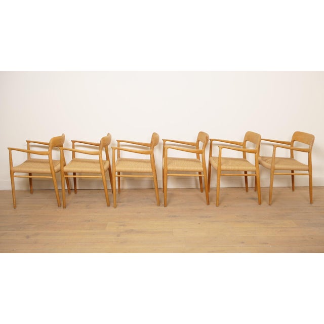 Wood Model 56 Dining Chairs in Oak by Niels Otto (N. O.) Møller for J.L. Møllers, Set of 6 For Sale - Image 7 of 15