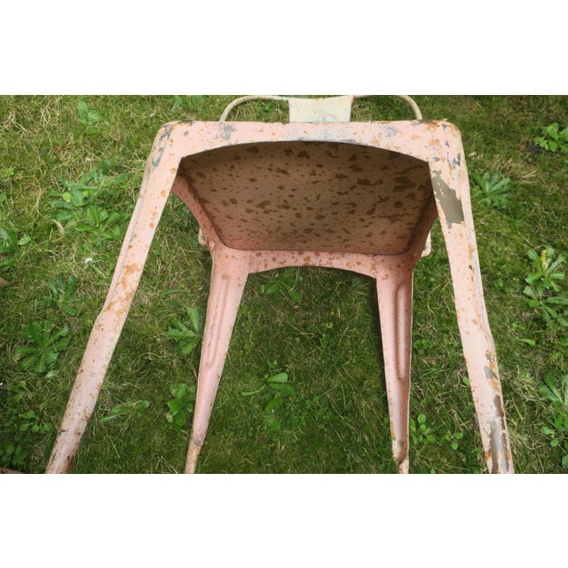 Art Nouveau Bistro Garden Chairs from Tolix, Set of 3 For Sale - Image 9 of 11