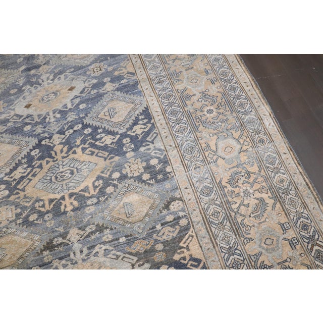 Zabihi Collection Oversize Geometric Antique Persian Malayer Rug - 11'3" x 24'6" For Sale - Image 10 of 12