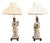 Asian Figurine Lamps By Fantoni - a Pair For Sale