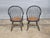 Pair of Late 20th Century Tiger Maple & Black Continuous Windsor Arm Chairs Bench Made For Sale - Image 4 of 11