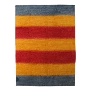 Vintage Hand-Knotted Gabbeh Rug 8'0" X 11'0" For Sale