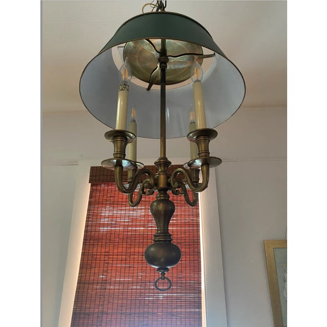 Vintage 1980s Green Bouillotte Lantern For Sale In New Orleans - Image 6 of 6